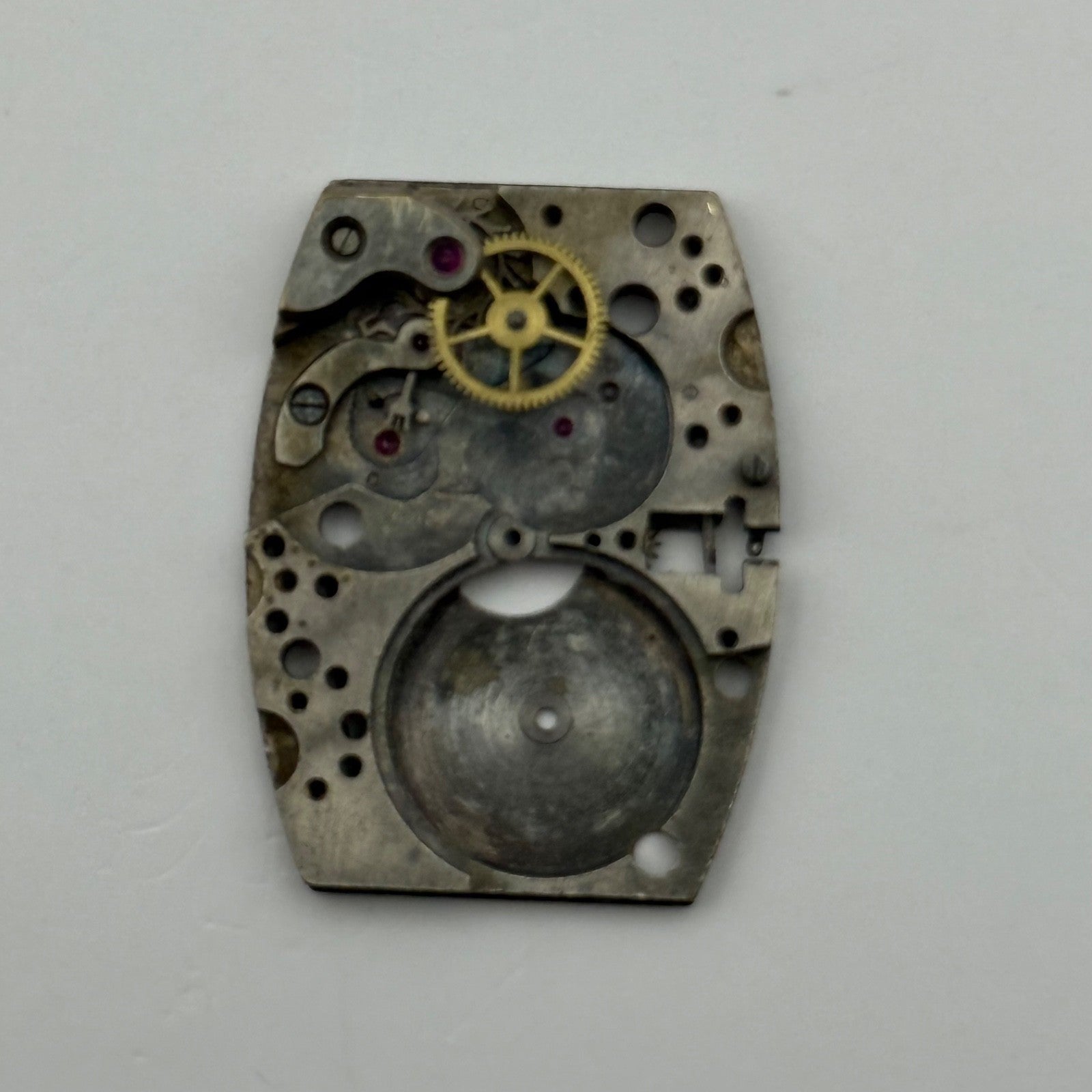 FHF 29 Tank Watch Movement Manual Wind Vintage Swiss Incomplete Parts Repair 19.