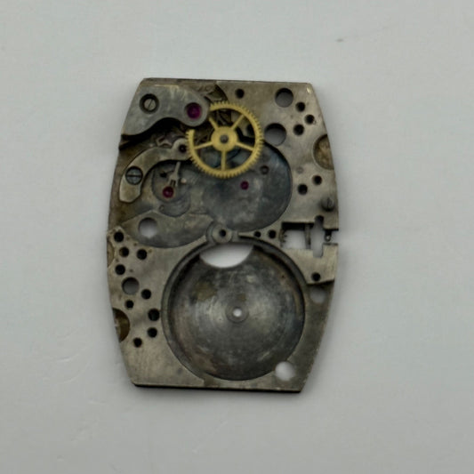 FHF 29 Tank Watch Movement Manual Wind Vintage Swiss Incomplete Parts Repair 19.