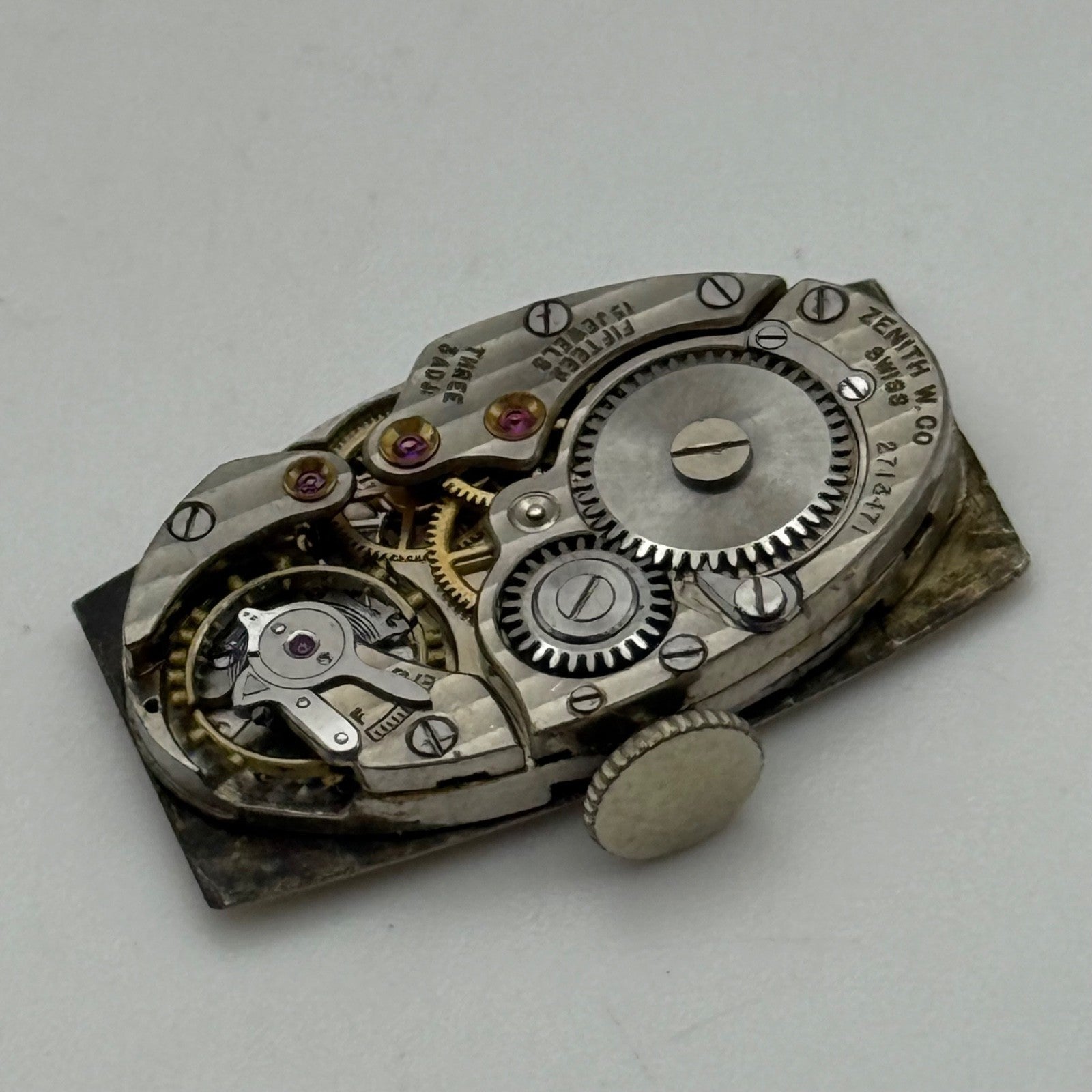 Running Vintage Zenith Tilden Thurber High Grade Oval Tank Watch Movement Manual