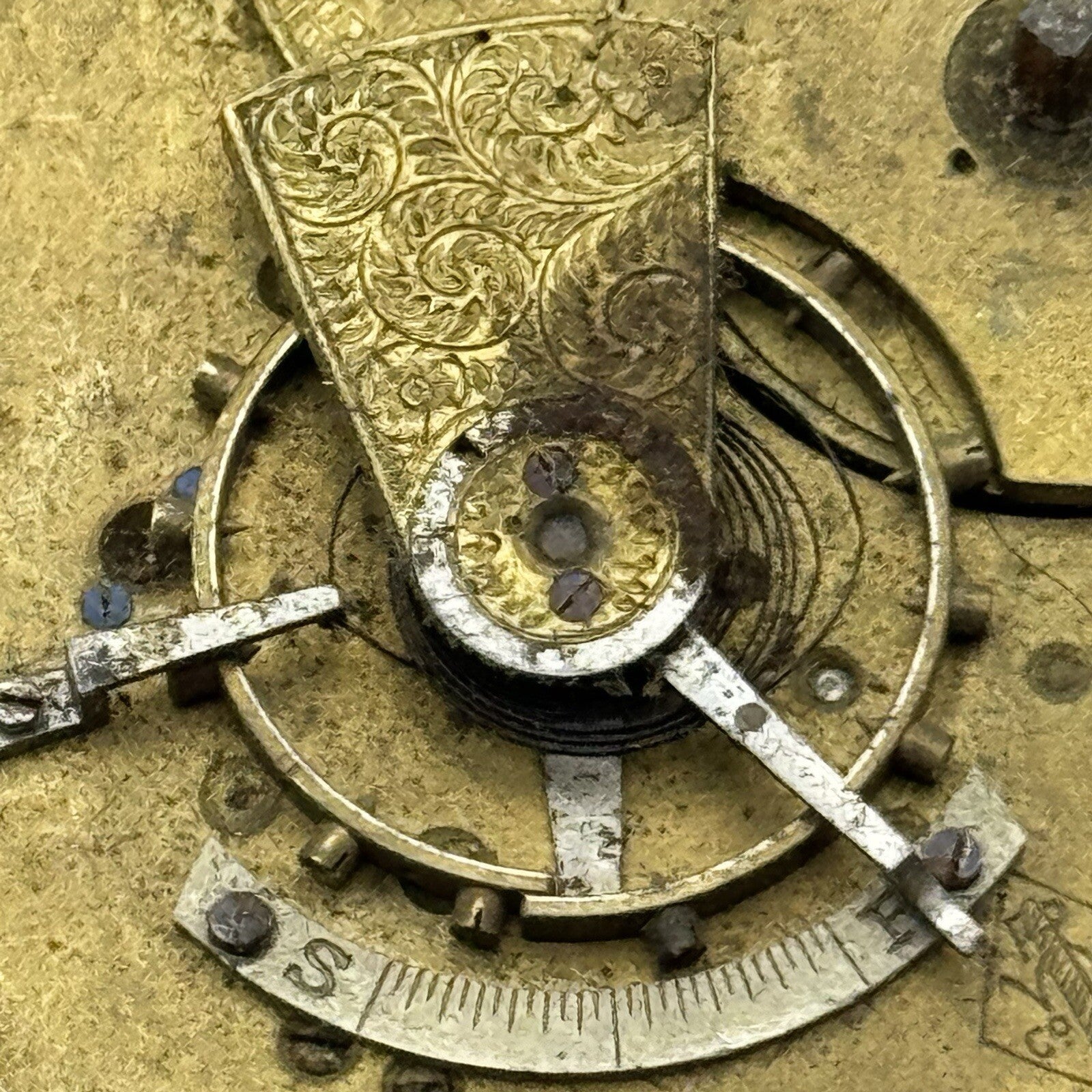 42.8mm Lancashire Watch Co Prescott Trademarked Pocket Watch Movement FOR PARTS