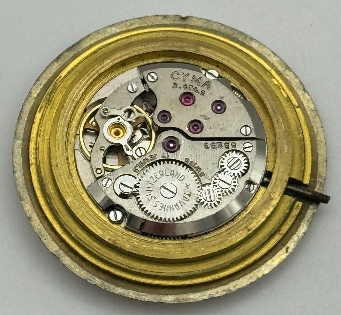 29.4mm Tavannes Cyma R474.2 Manual Wind Watch Movement Vintage Swiss PARTS SPARE