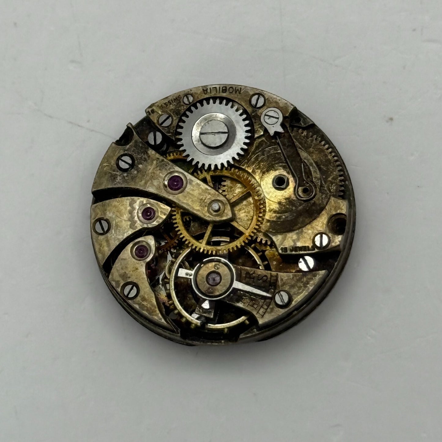 22.4mm Vintage FHF Patent 51482 Swiss Manual Wind Watch Movement PARTS REPAIR