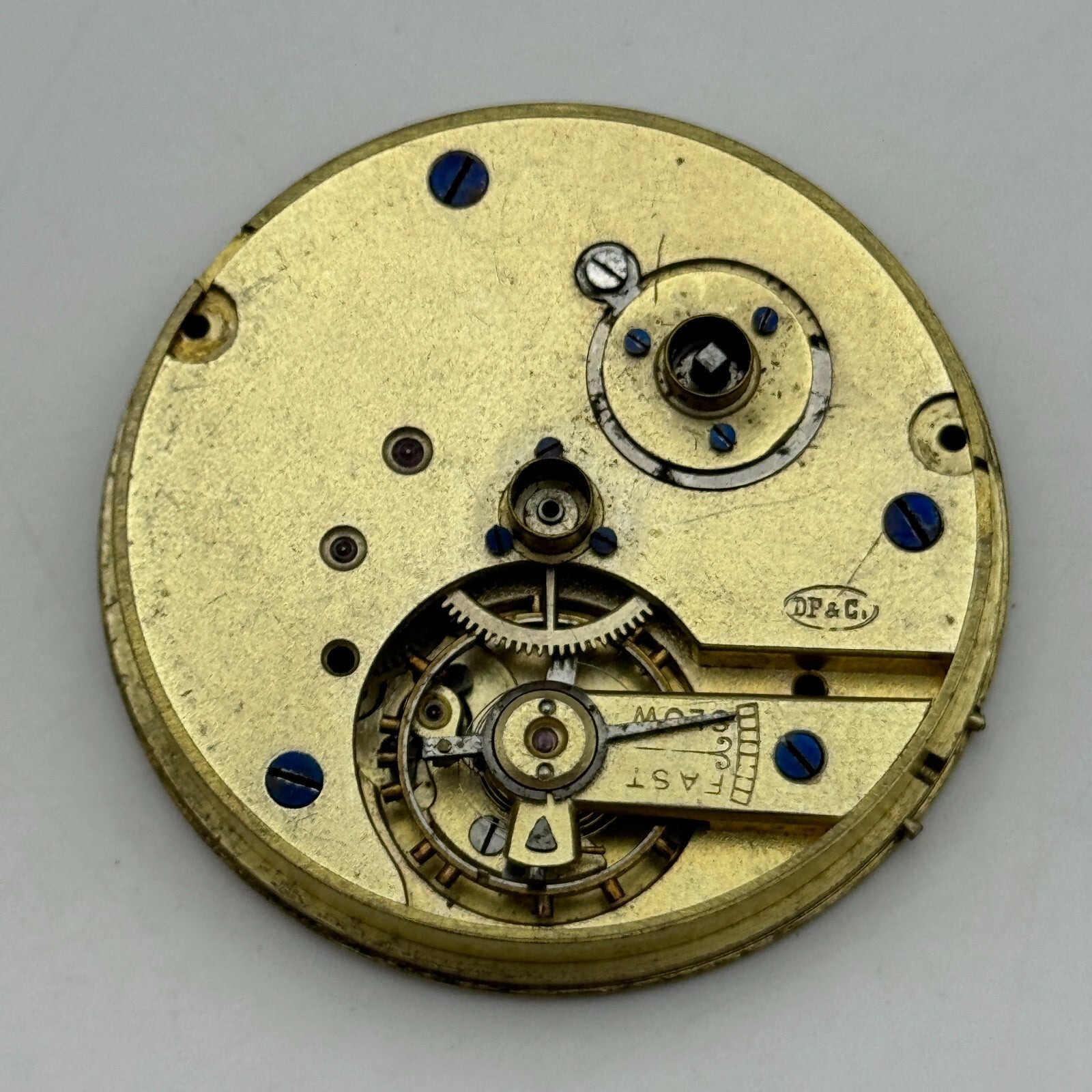 45.3mm Antique Dimier Freres & Cie D F & C Key Wound Pocket Watch Movement PARTS