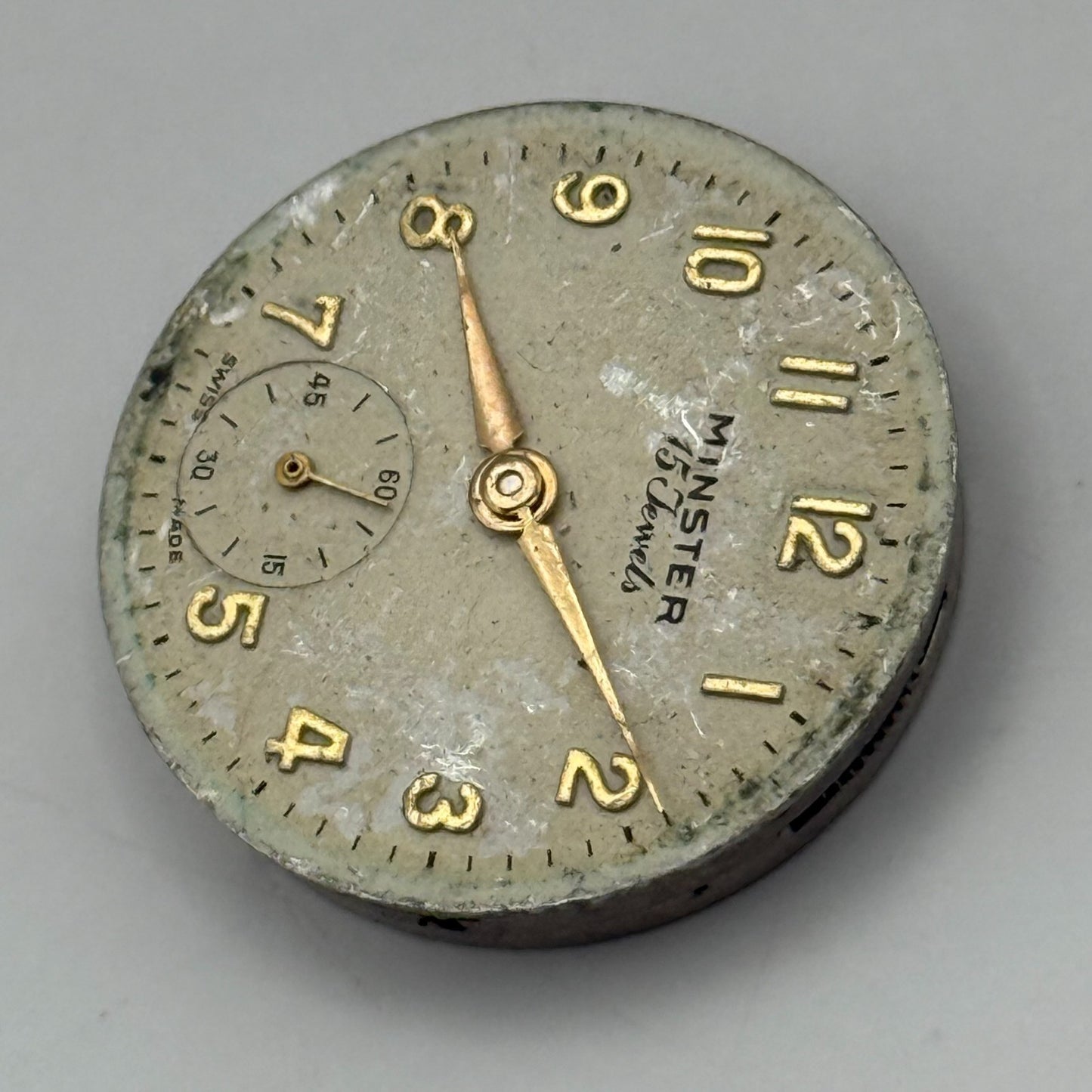 AS 1002 984 Watch Movement Minster Manual Wind Vintage Swiss Parts Repair 24mm