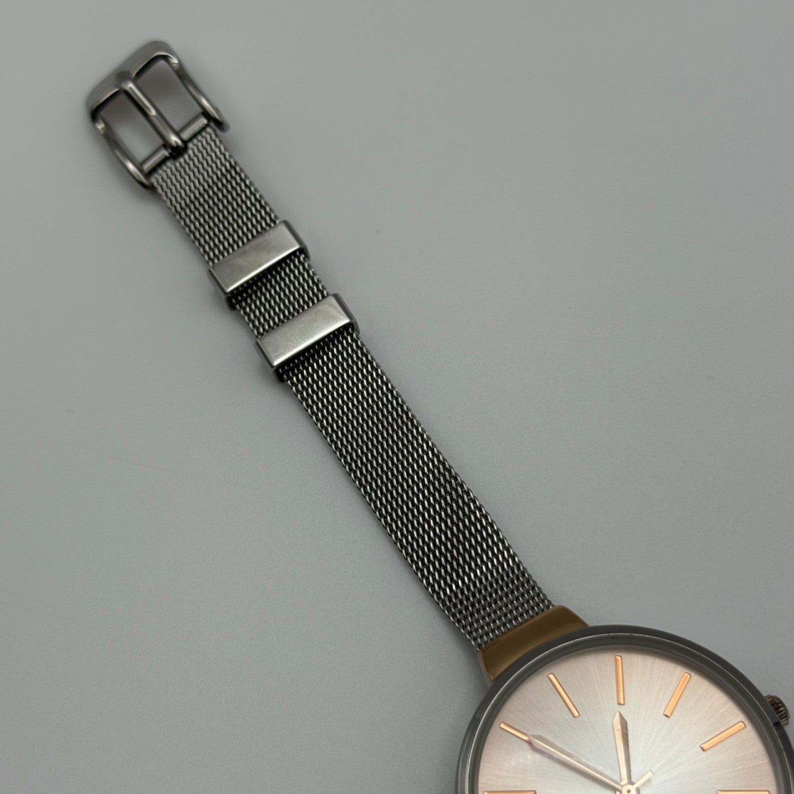 Working  Ladies Accessories Silver Tone Adjustable Mesh Strap 34mm Quartz Watch