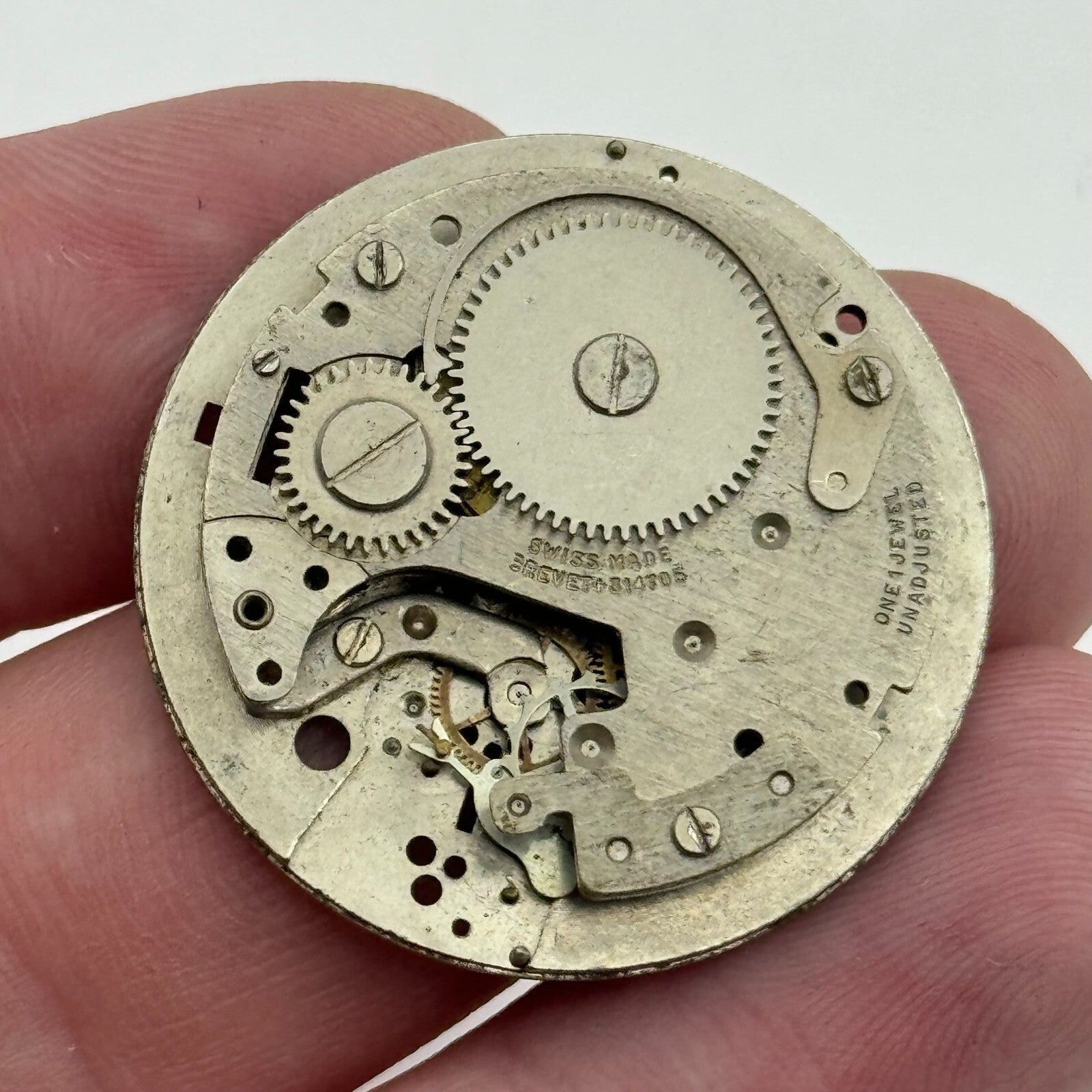 31mm Mens BFG 875 Swiss Manual Wind 1 Jewel Watch Movement PARTS REPAIR SPARES