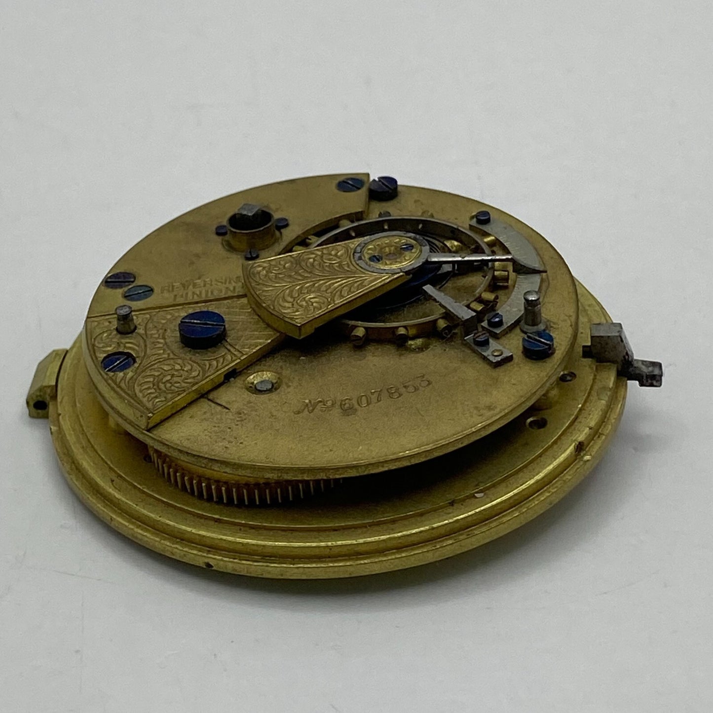 46.4mm Antique Key Wound Pocket Watch Movement PARTS REPAIR SPARES