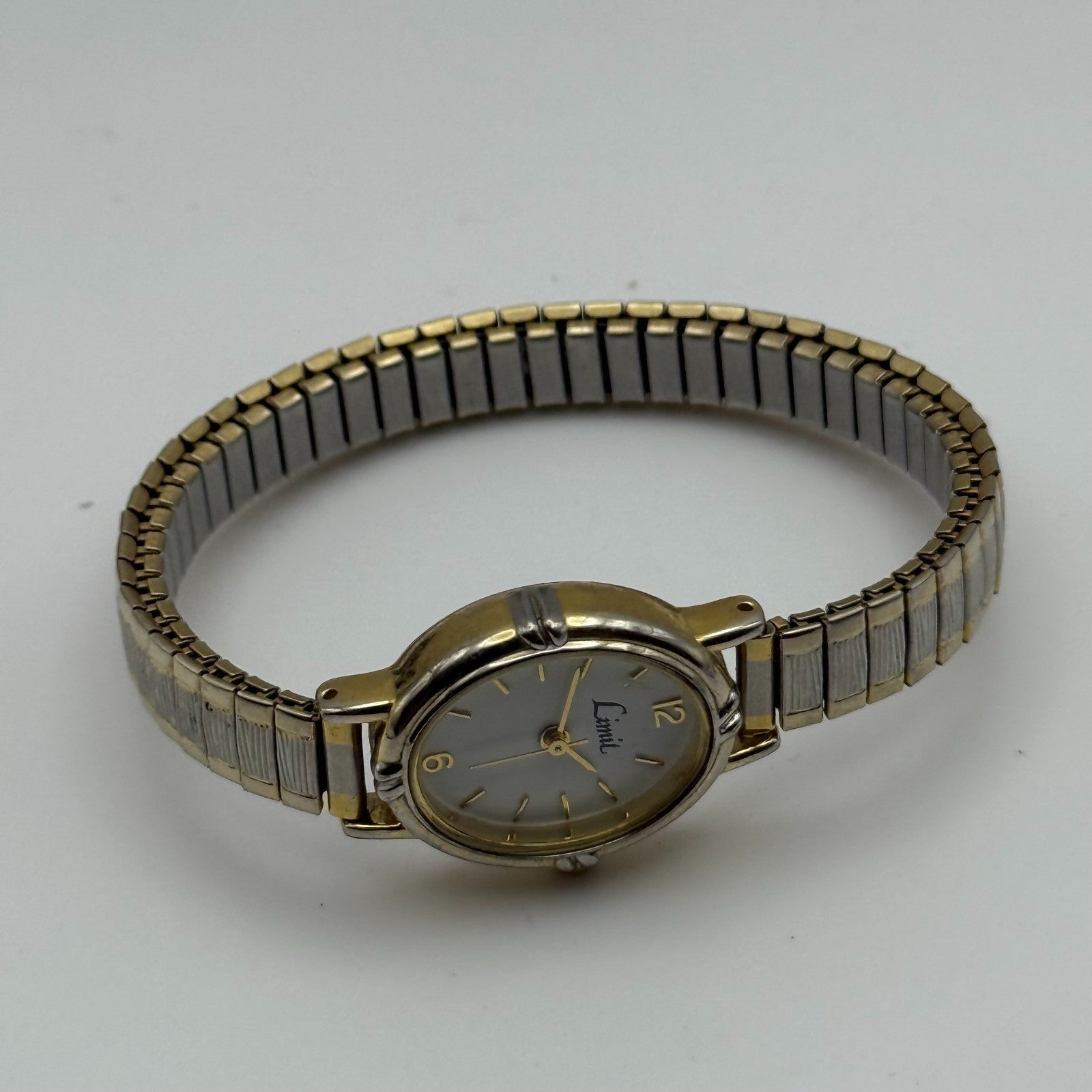 20mm Working Ladies Limit Special Mum Two Tone Quartz Watch Expandable Strap