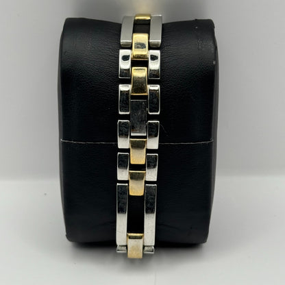 Louis Valentin Swiss Design Ladies Quartz Watch Two Tone Bracelet Working 23mm