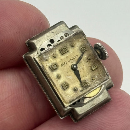 13.1mm Movado Ladies 575 Manual Wind Swiss Watch Movement Vintage RUNS FOR PARTS