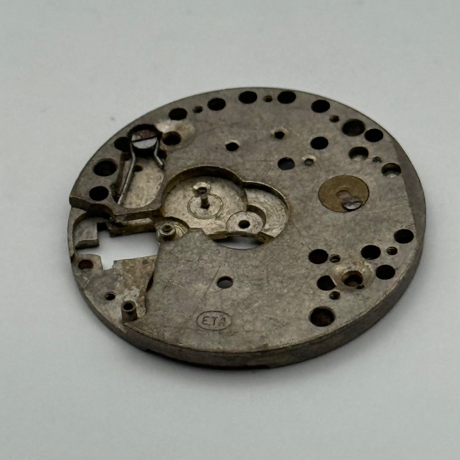 ETA Watch Movement Main Plate Manual Wind Vintage Swiss Parts Repair 23.6mm