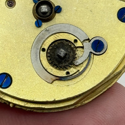 36.3mm Antique Unidentified Key Wound Pocket Watch Movement PARTS REPAIR SPARES