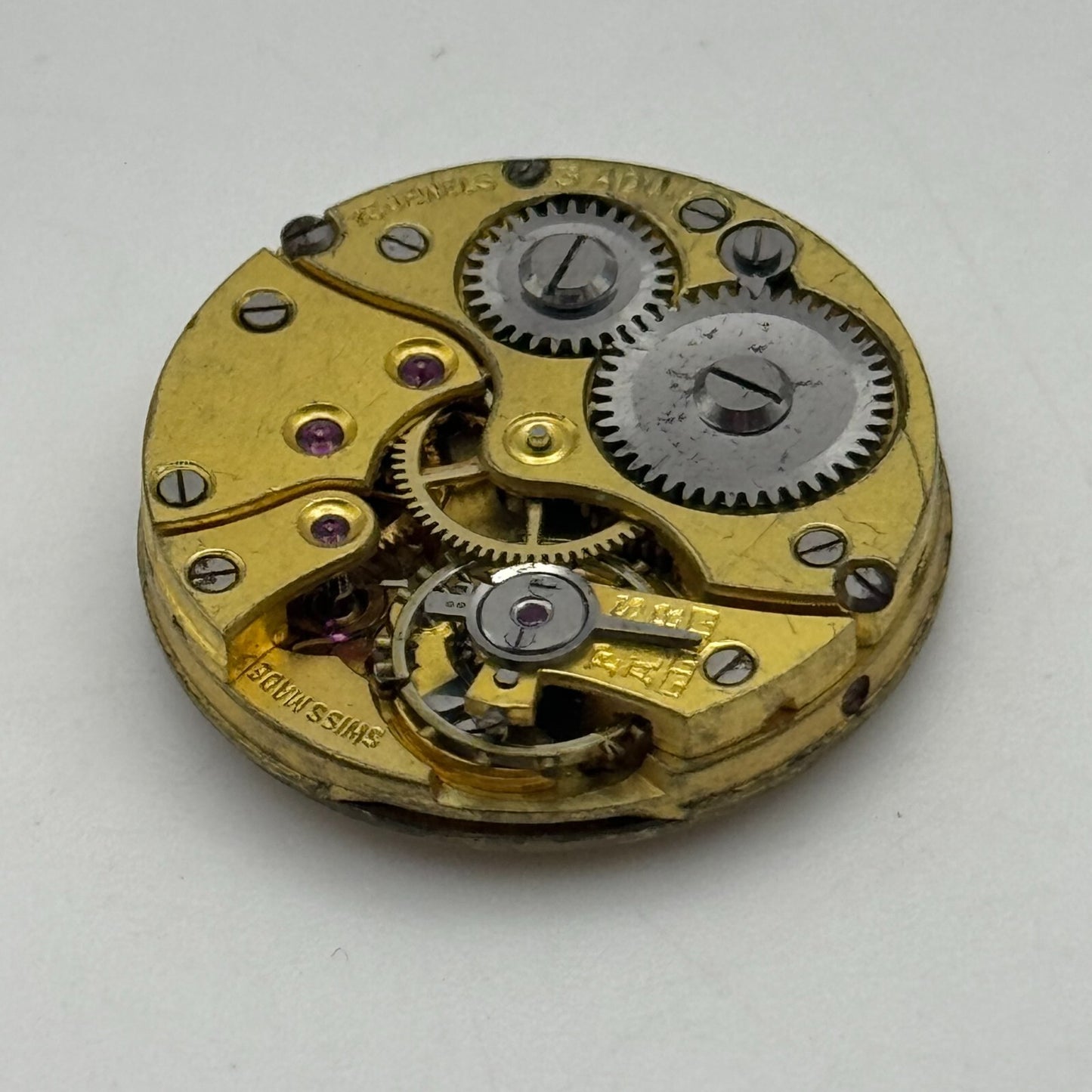 23.6mm J W Benson 15 Jewels Balance Ok Swiss Manual Wind Watch Movement PARTS