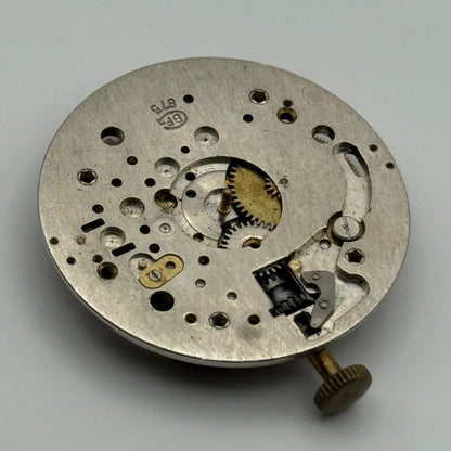 BFG 875 Watch Movement 1 Jewel Manual Wind Swiss Vintage Parts Repair 31.1mm