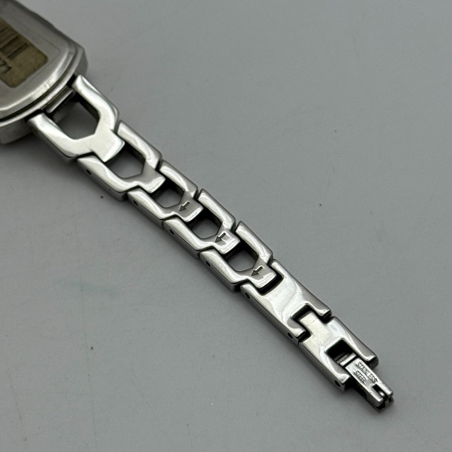 20mm Working Ladies Radley Silver Tone Quartz Panel Bracelet Watch 6 Inches