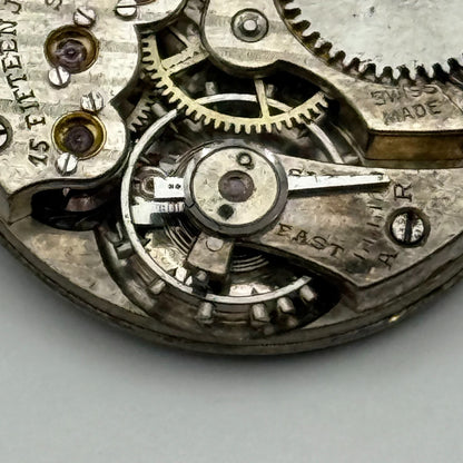 Possibly Movado Watch Movement Manual Wind Vintage Swiss Parts Repair 24.3mm