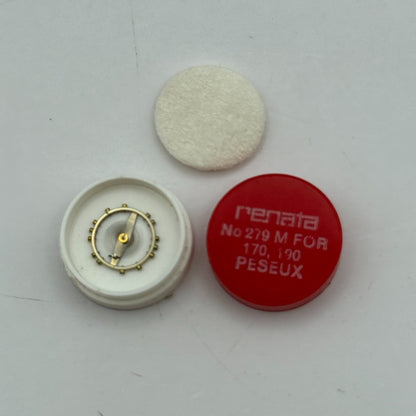 Peseux 170 190 Balance Complete Renata 279 M Watch Movement Parts Vintage NOS