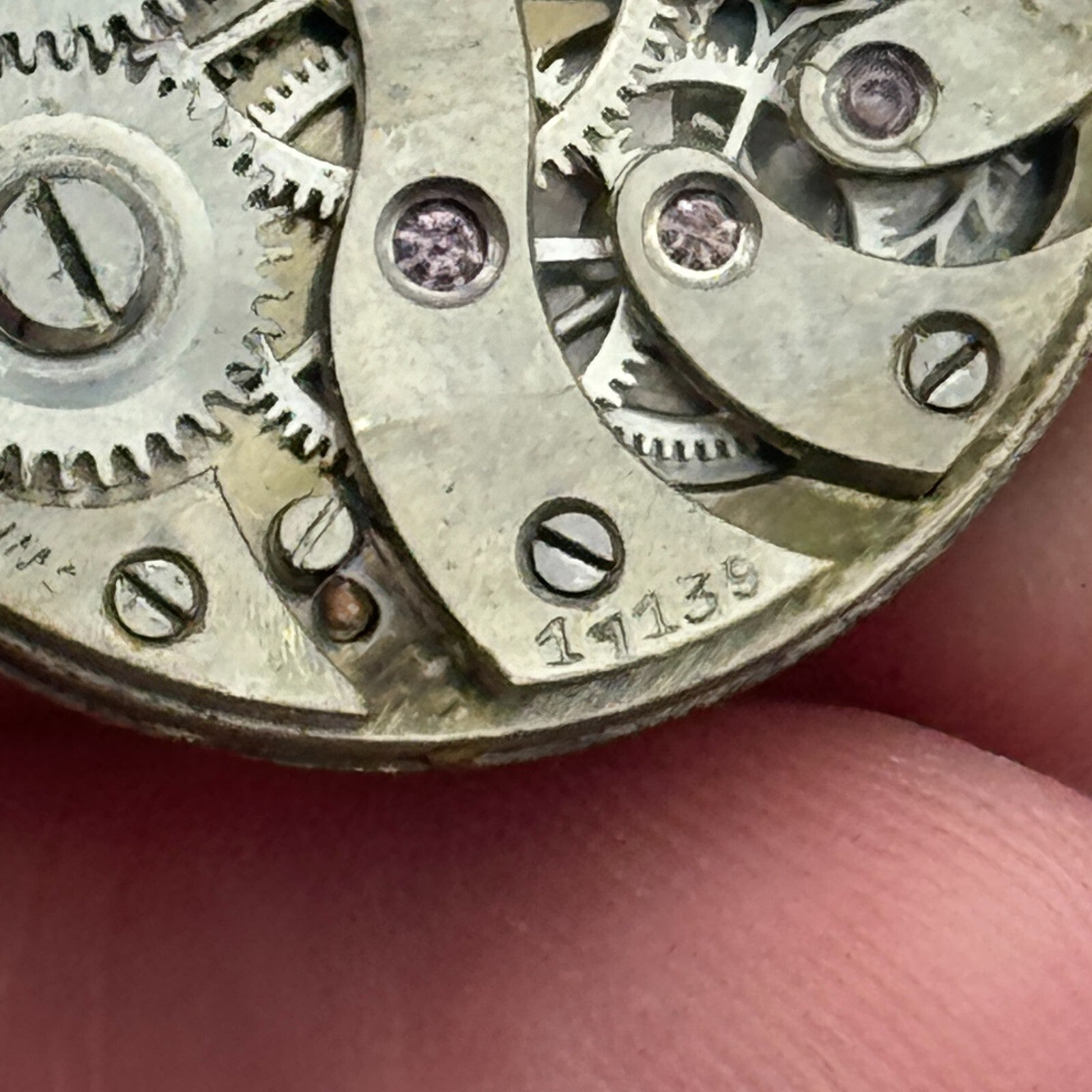 24.9mm Unidentified Swiss Balance Ok Trench Watch Movement Manual Wind PARTS