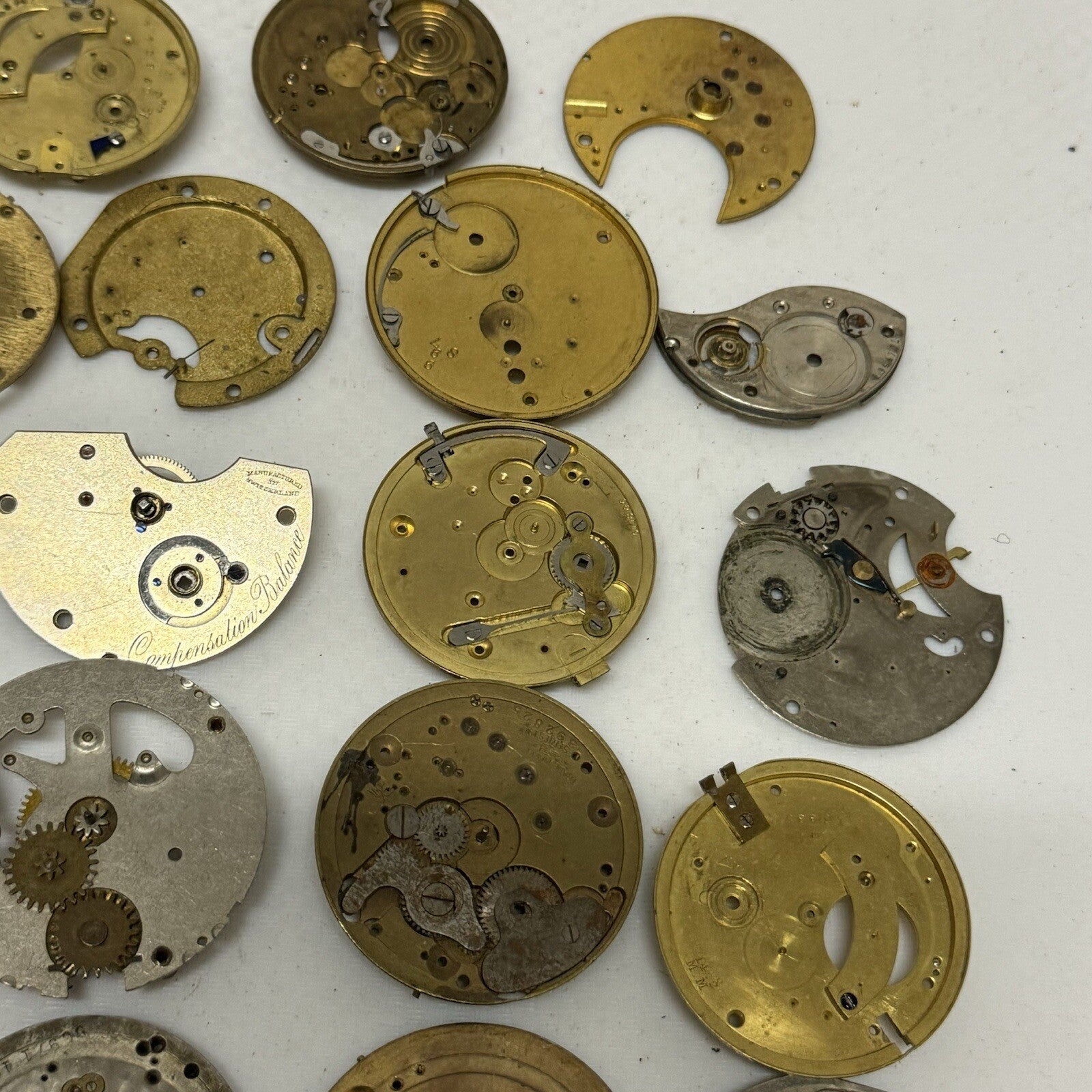 400 Grams Mixed Partial Pocket Watch Movements Watchmakers Job Lot Spares Parts