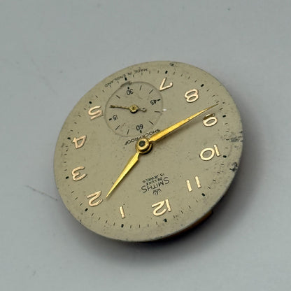 Smiths De Luxe 72 Shockproof Watch Movement Manual Wind Vintage Parts 26.9mm