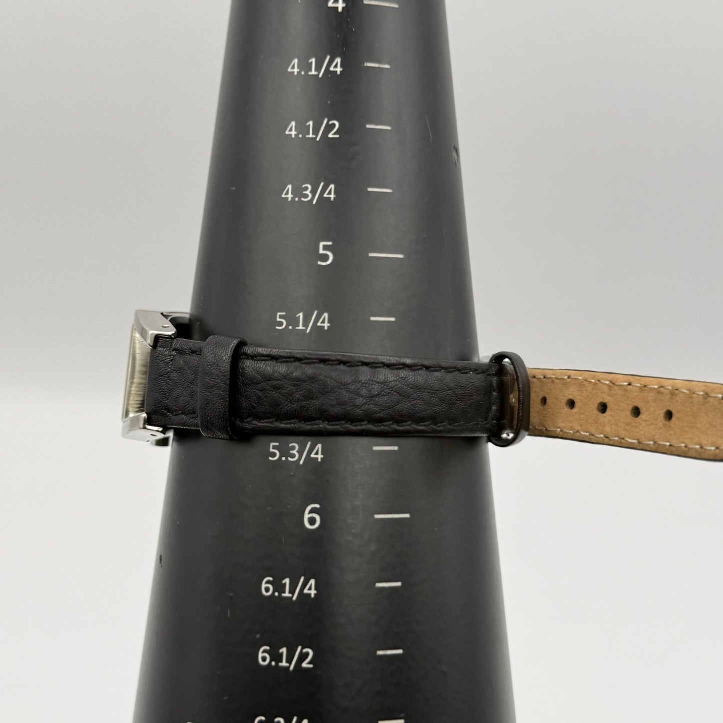 Anne Klein Ladies Quartz Watch White Dial Black Leather Strap Japan Working 18mm