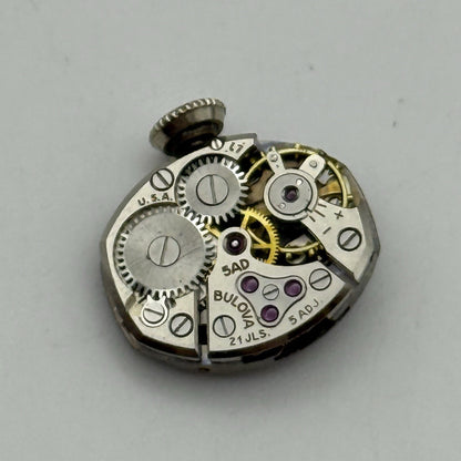 13.2mn Vintage Ladies Bulova 5AD Manual Wind Swiss Watch Movement PARTS REPAIR