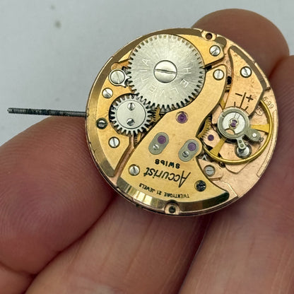 25.9mm Vintage Accurist FHF 66-9 Swiss Manual Wind Watch Movement PARTS REPAIR
