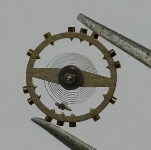 FHF 159 Balance Wheel Complete And Spring 3-10''' 190 M Watch Movement Parts