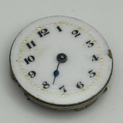 23.7mm 15 Jewels Porcelain Dial Swiss Trench Watch Movement Manual Wind PARTS