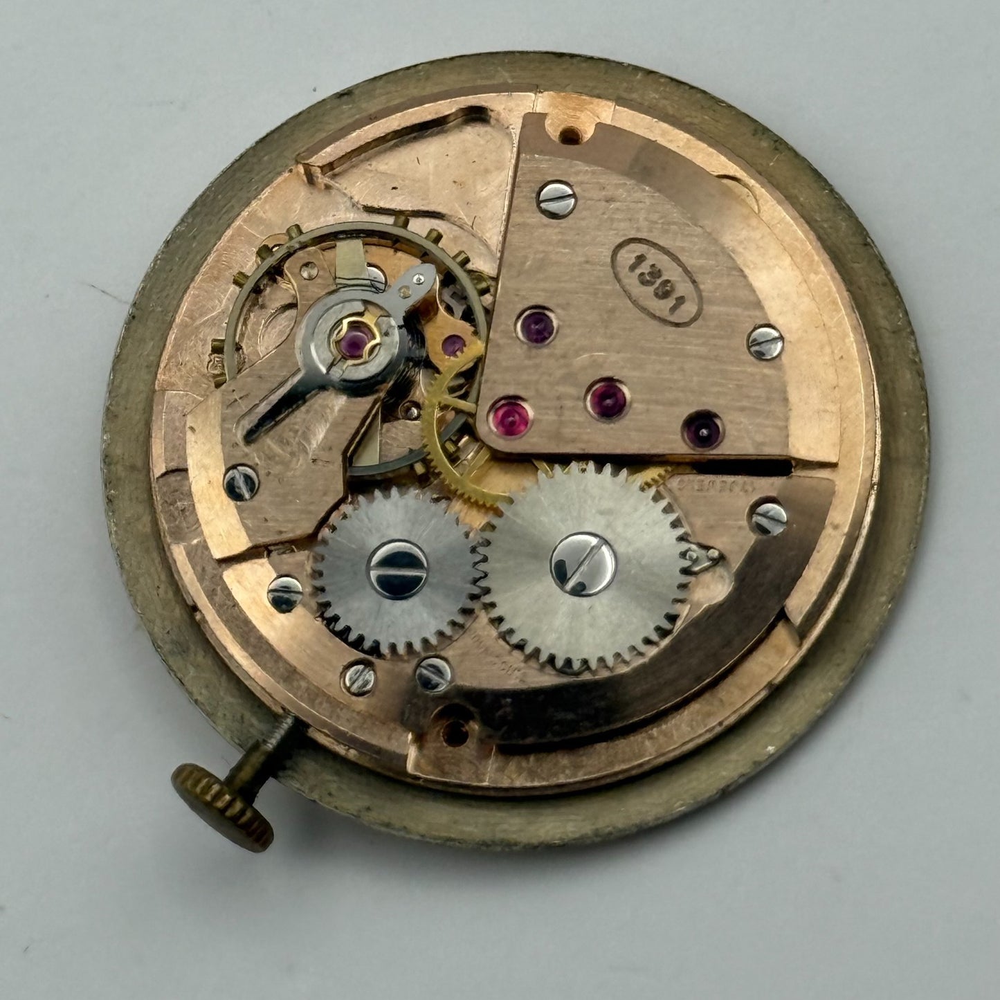 ETA 2391 Watch Movement Everite Running Manual Wind Vintage Parts Repair 25.8mm