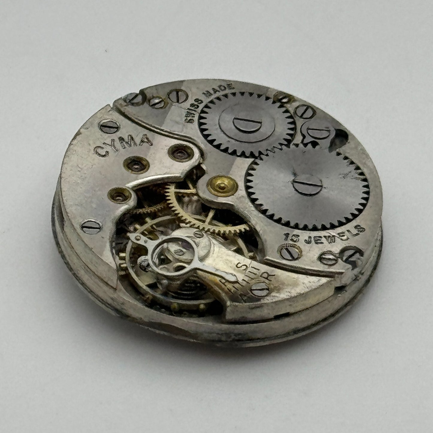 23.6mm Cyma Ref 030 Tavannes Manual Wind Watch Movement Swiss Vintage PARTS