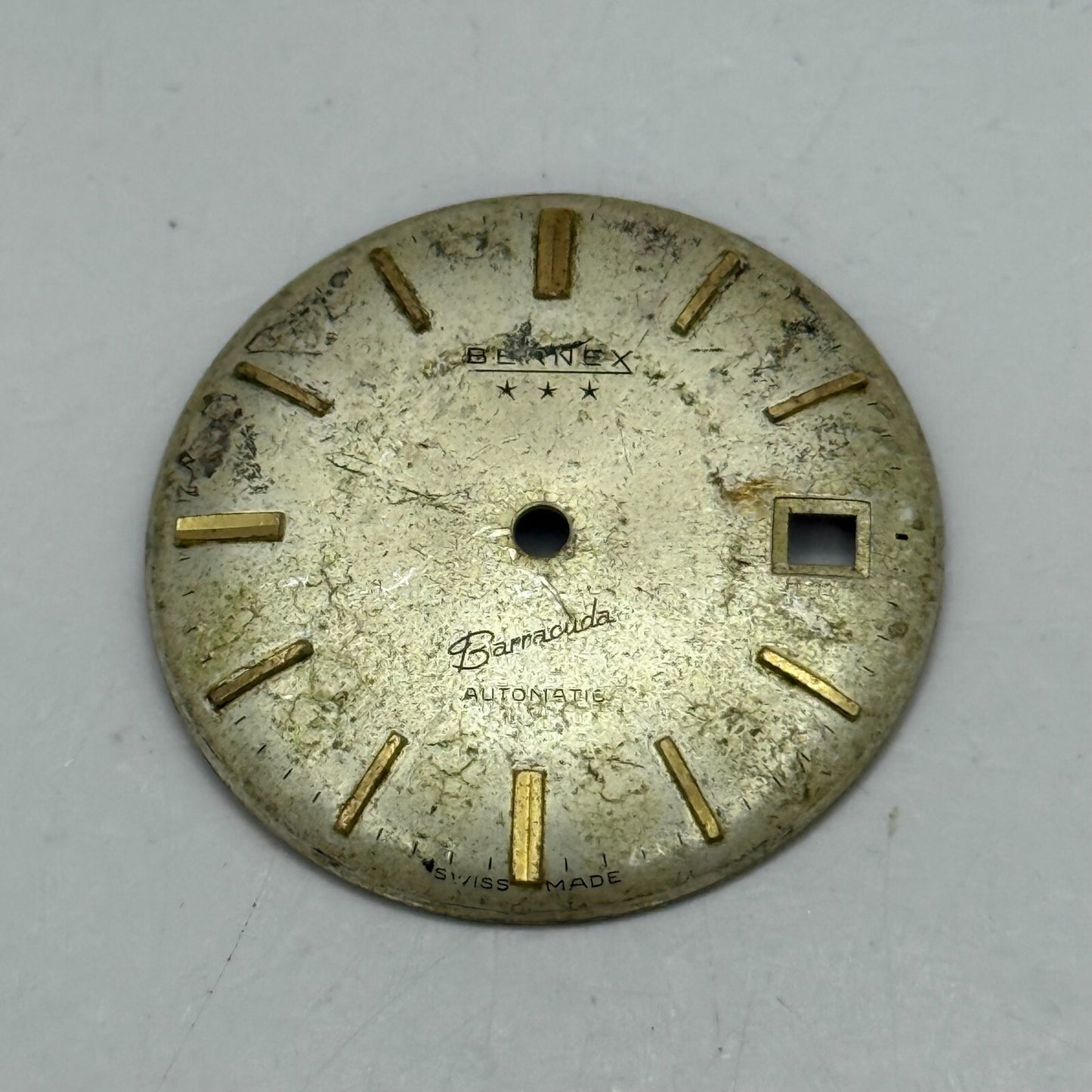 Bernex Barracuda ETA 2472 Automatic Partial Manual Wind Vintage PARTS 25.9mm 