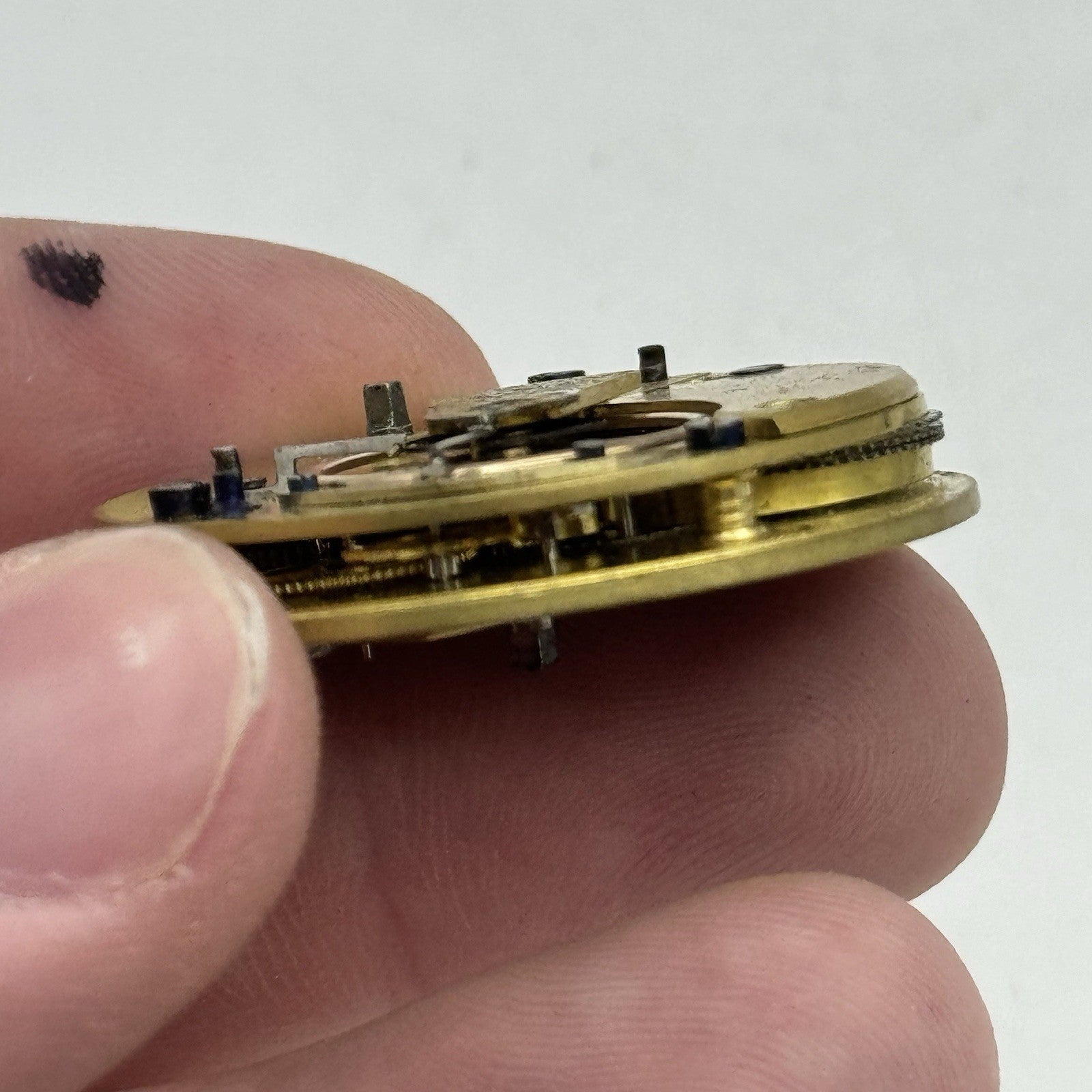 36mm Running Antique Quality English Fusee Pocket Watch Movement -  TO RESTORE