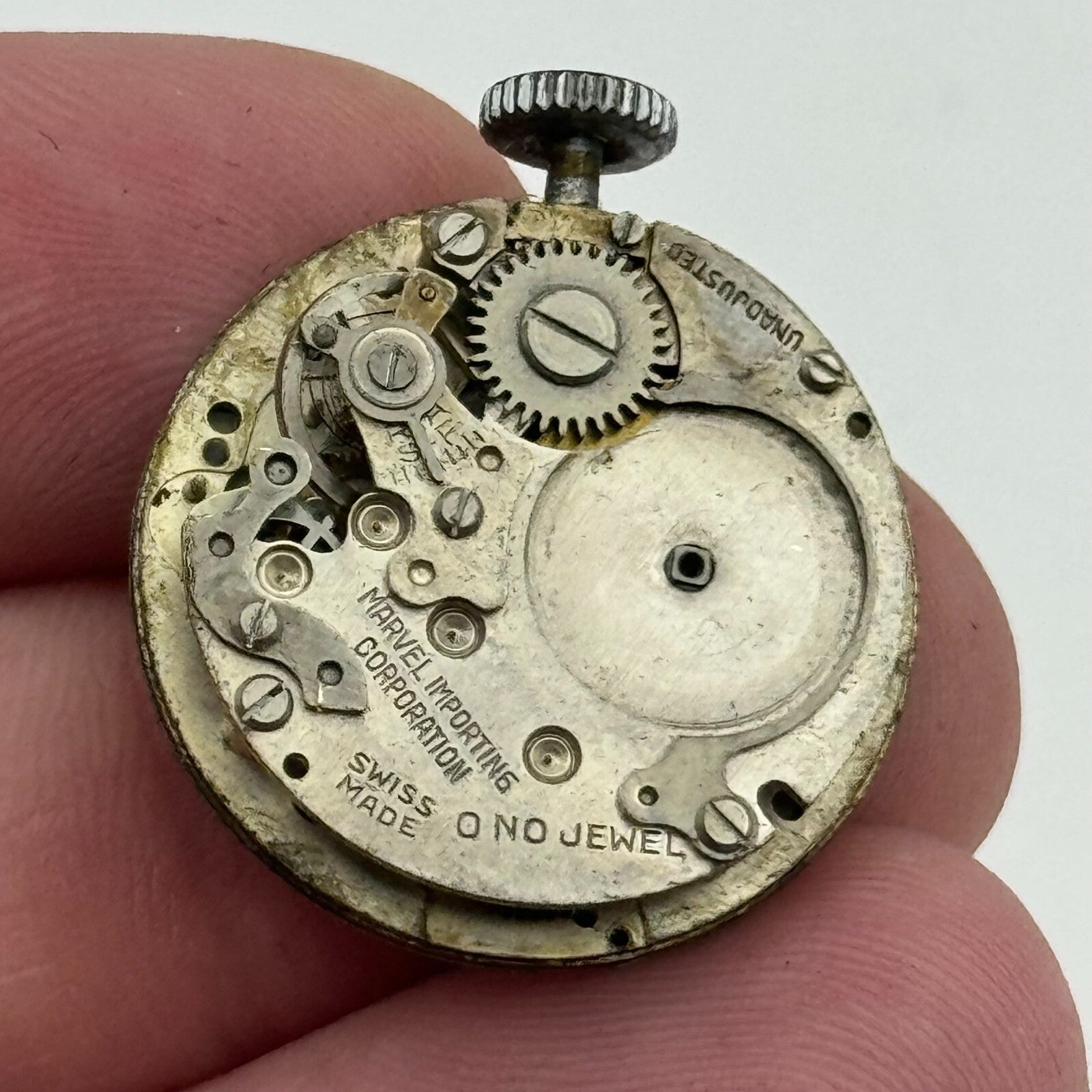 23.6mm Men's Uba Marvel Importing Corporation Manual Wind Watch Movement PARTS