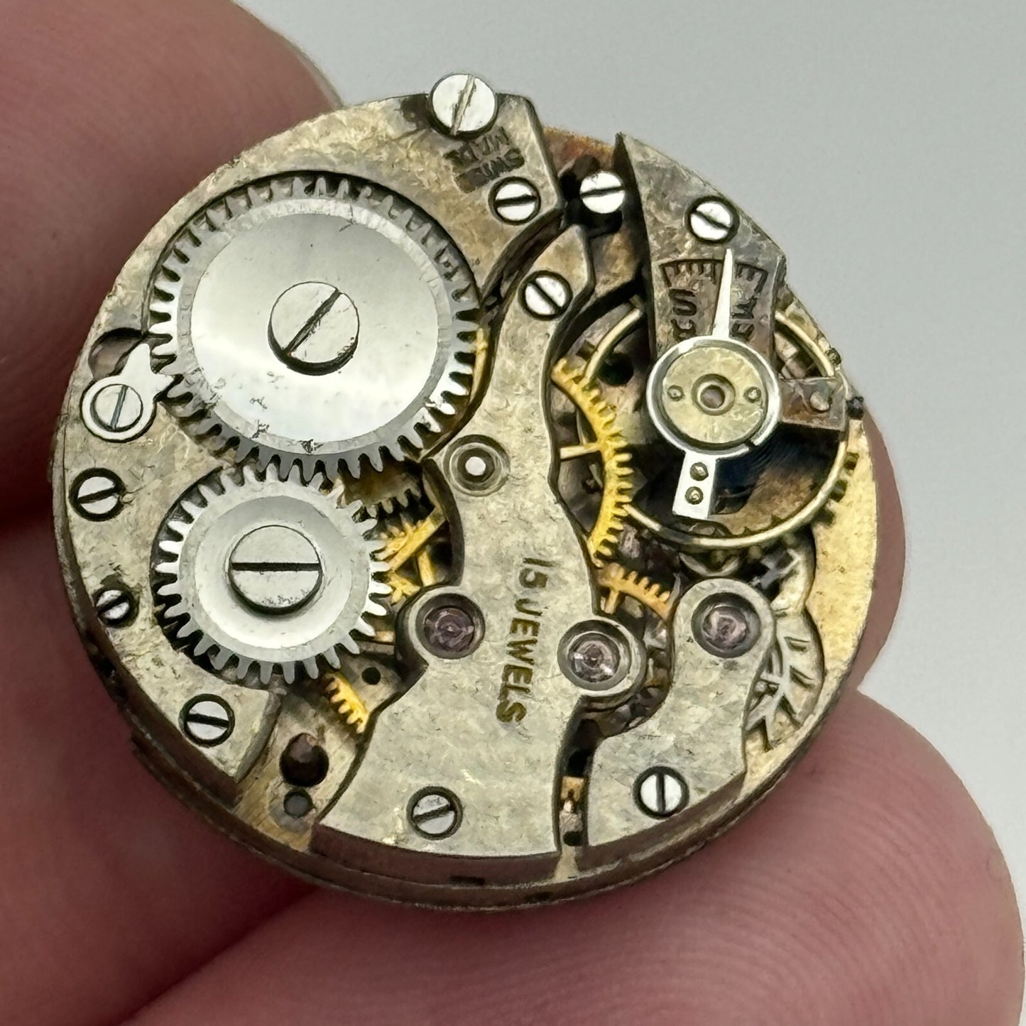 23.7mm 15 Jewels Swiss Trench Watch Movement Manual Wind PARTS SPARES