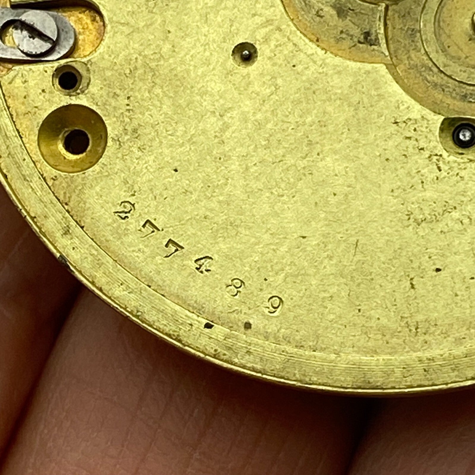 46.4mm Antique Key Wound Pocket Watch Movement PARTS REPAIR SPARES