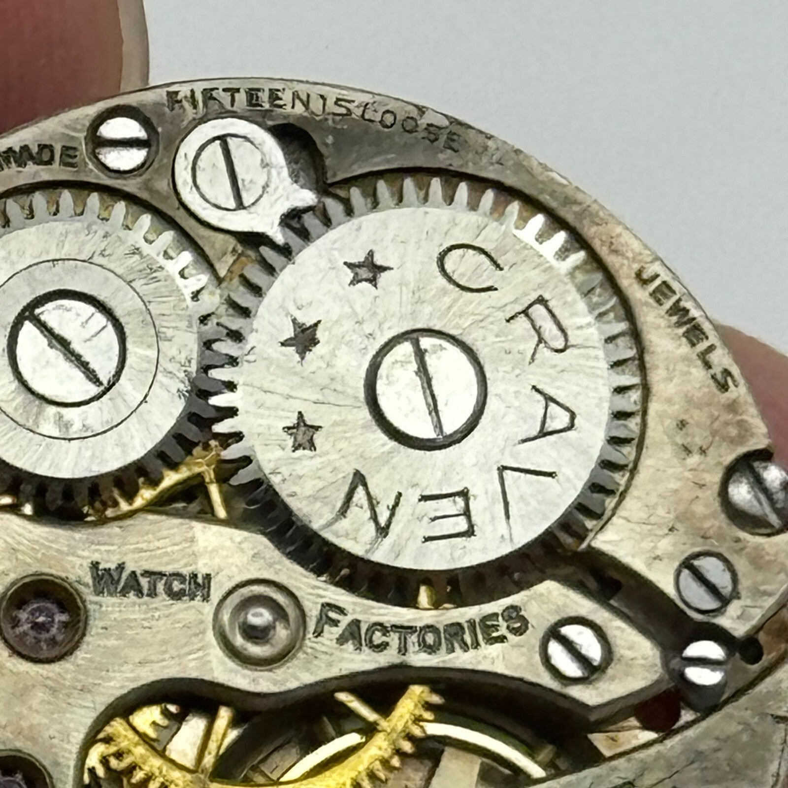 23.6mm Running Craven High Grade 15 Loose Trench Watch Movement Manual Wind PART