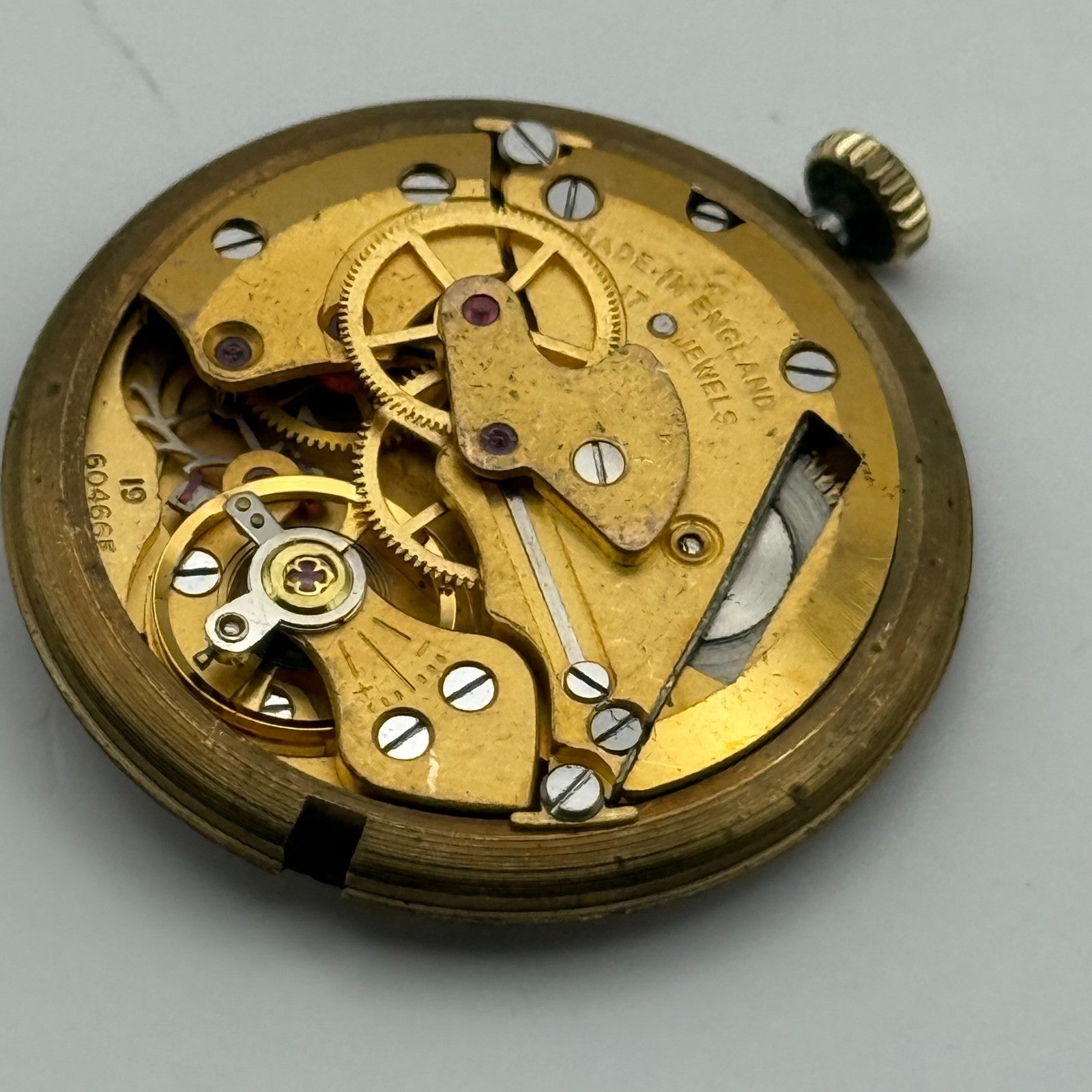 Smiths Astral 60466E Hacking Watch Movement Running Manual Wind Parts 31.3mm