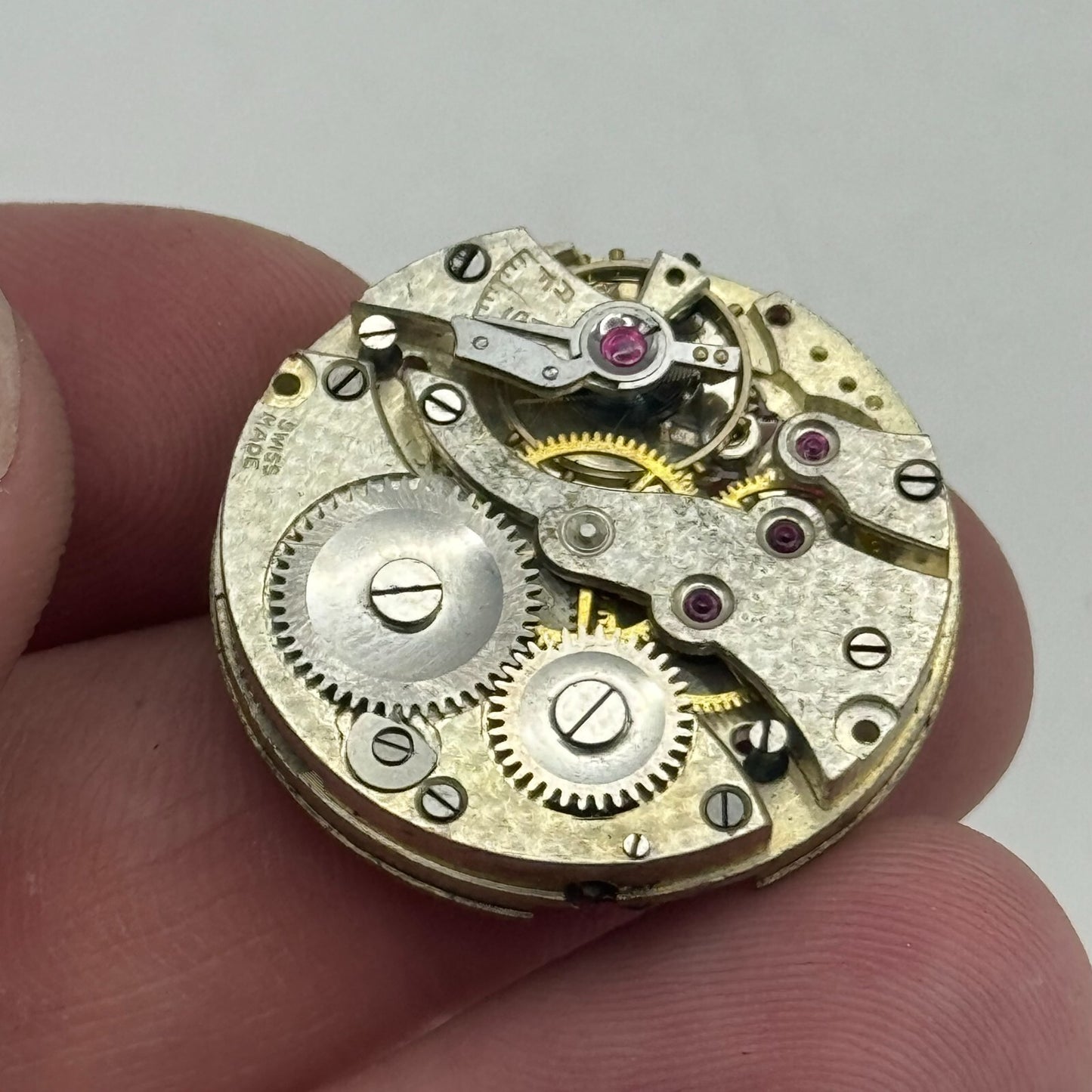 27mm Mens AS 554 Rare Swiss Trench Watch Manual Wind Movement PARTS REPAIR