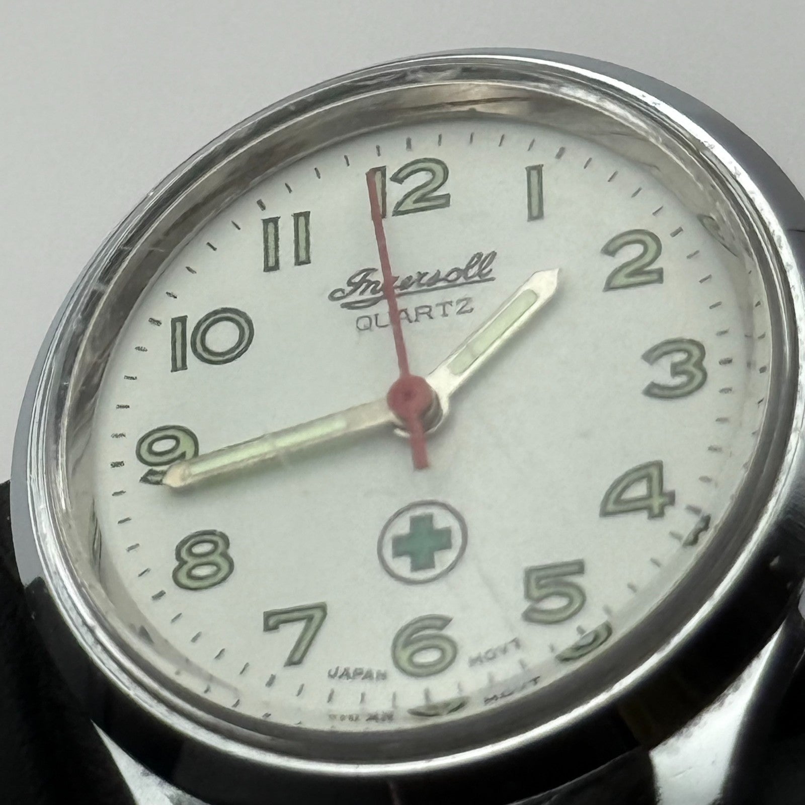 Ingersoll Nurses Fob Quartz Watch White Dial Silver Tone Japan Working 26mm