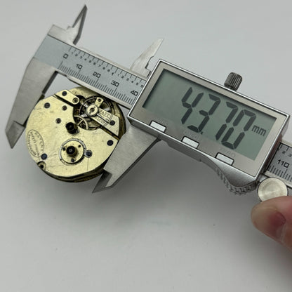 45.1mm Antique Henry E Peck Patent 2622 Safety Pinion Pocket Watch Movement