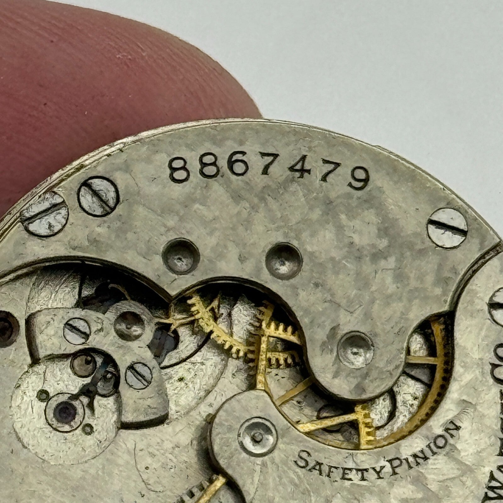 Antique 0S Elgin Grade 222 Model 1 American Pocket Watch Movement PARTS REPAIR