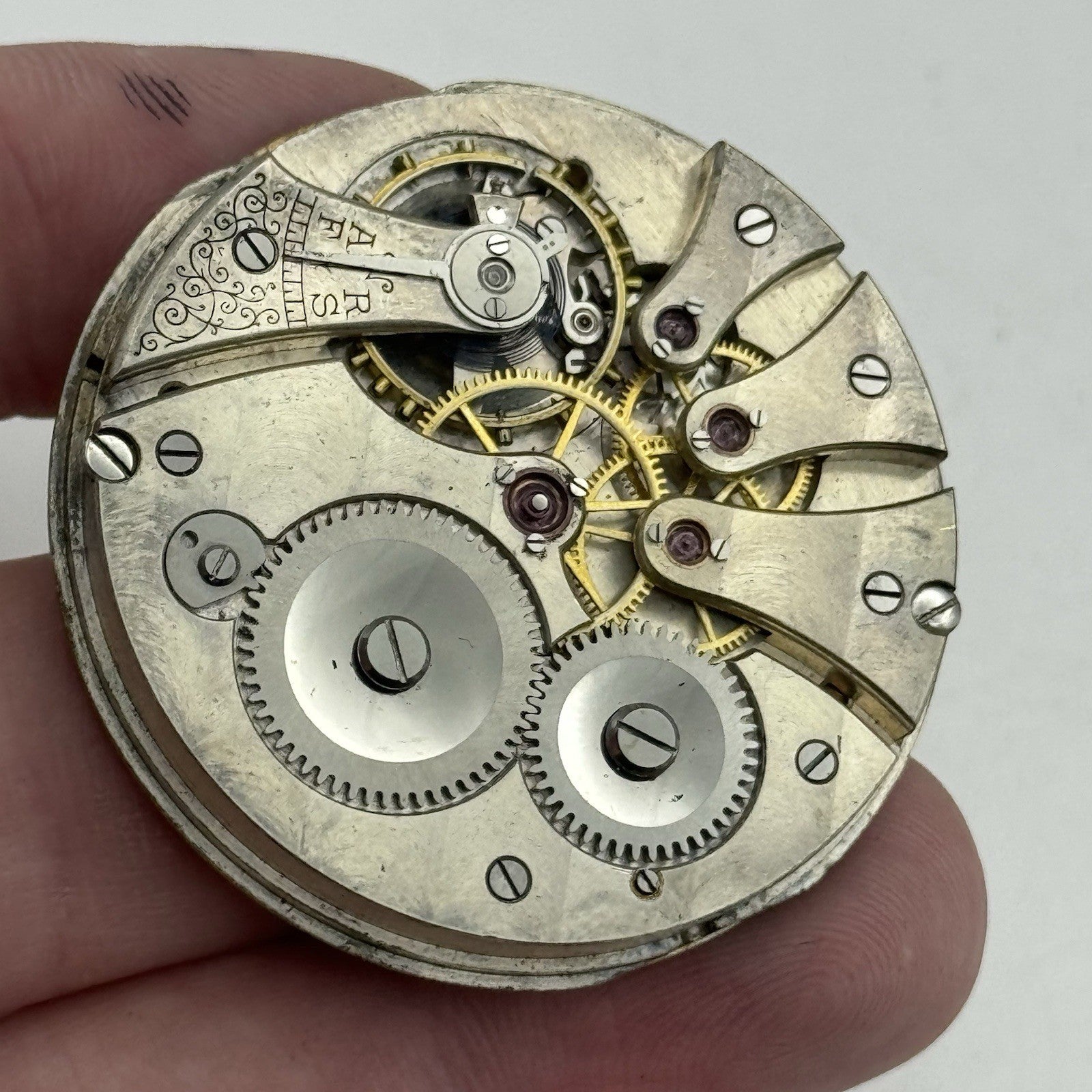 43mm Tavannes Watch Co Swiss Quality Vintage Pocket Watch Movement PARTS REPAIR