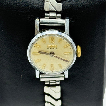 20mm Vintage Ladies Avia 15 Jewels Swiss Stainless Steel Manual Wind Watch PARTS