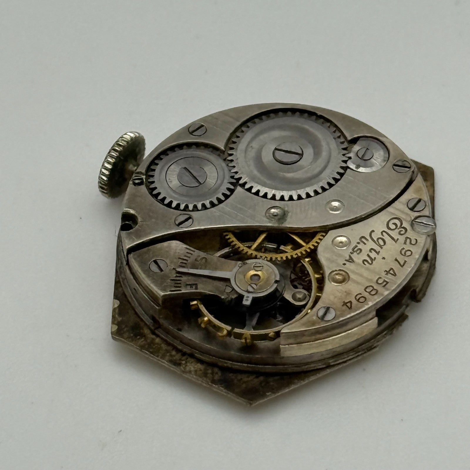 1927 Vintage 10/0s Elgin 447 Model 4 American Watch Movement PARTS REPAIR SPARES