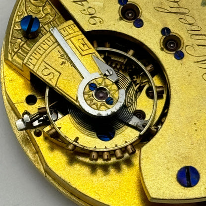 47.3mm Antique E Wineberg Walsall Pocket Watch Movement PARTS REPAIR SPARES