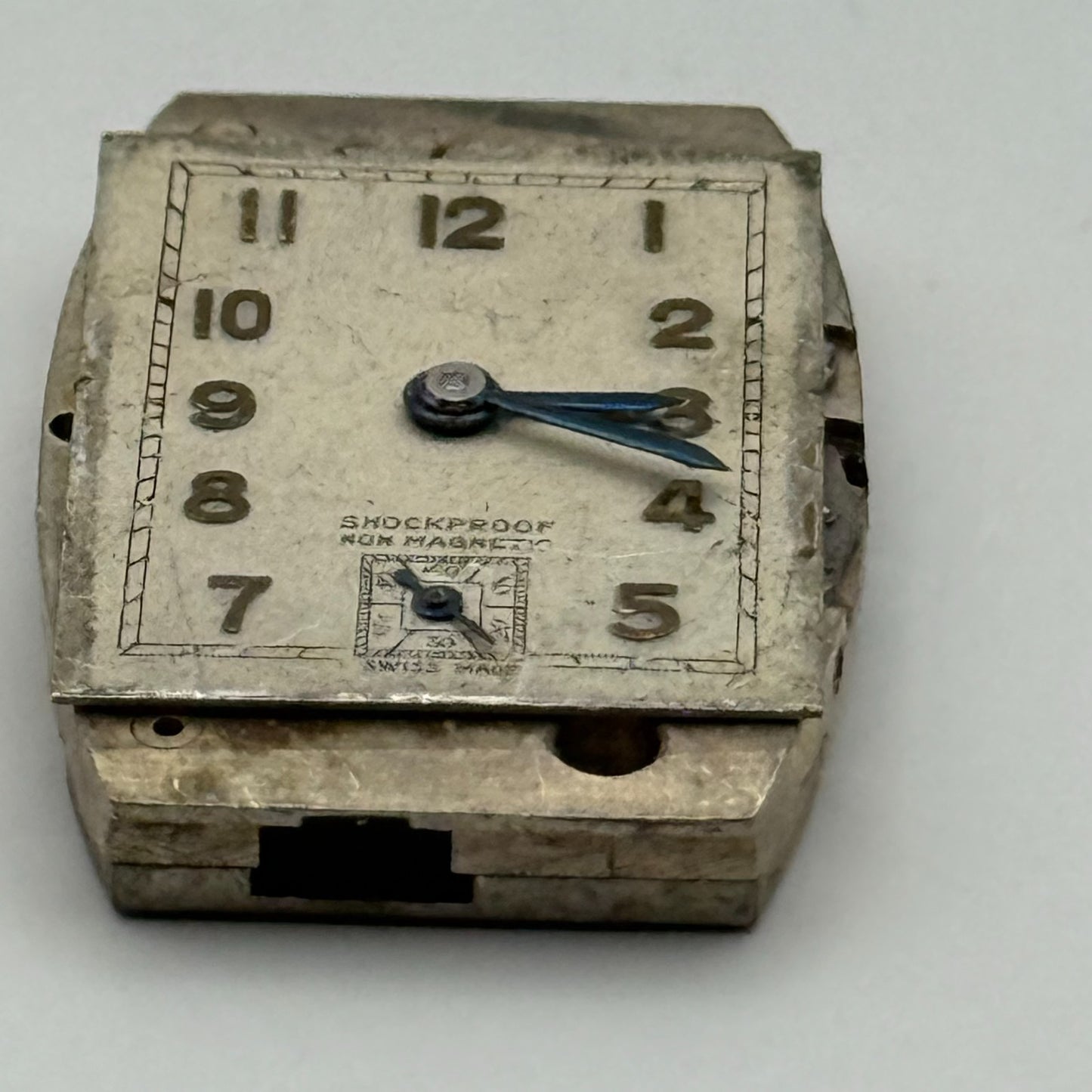 Marvin 610 Tank Tonneau 15 Jewels Watch Movement Manual Wind Parts Repair 17.8mm