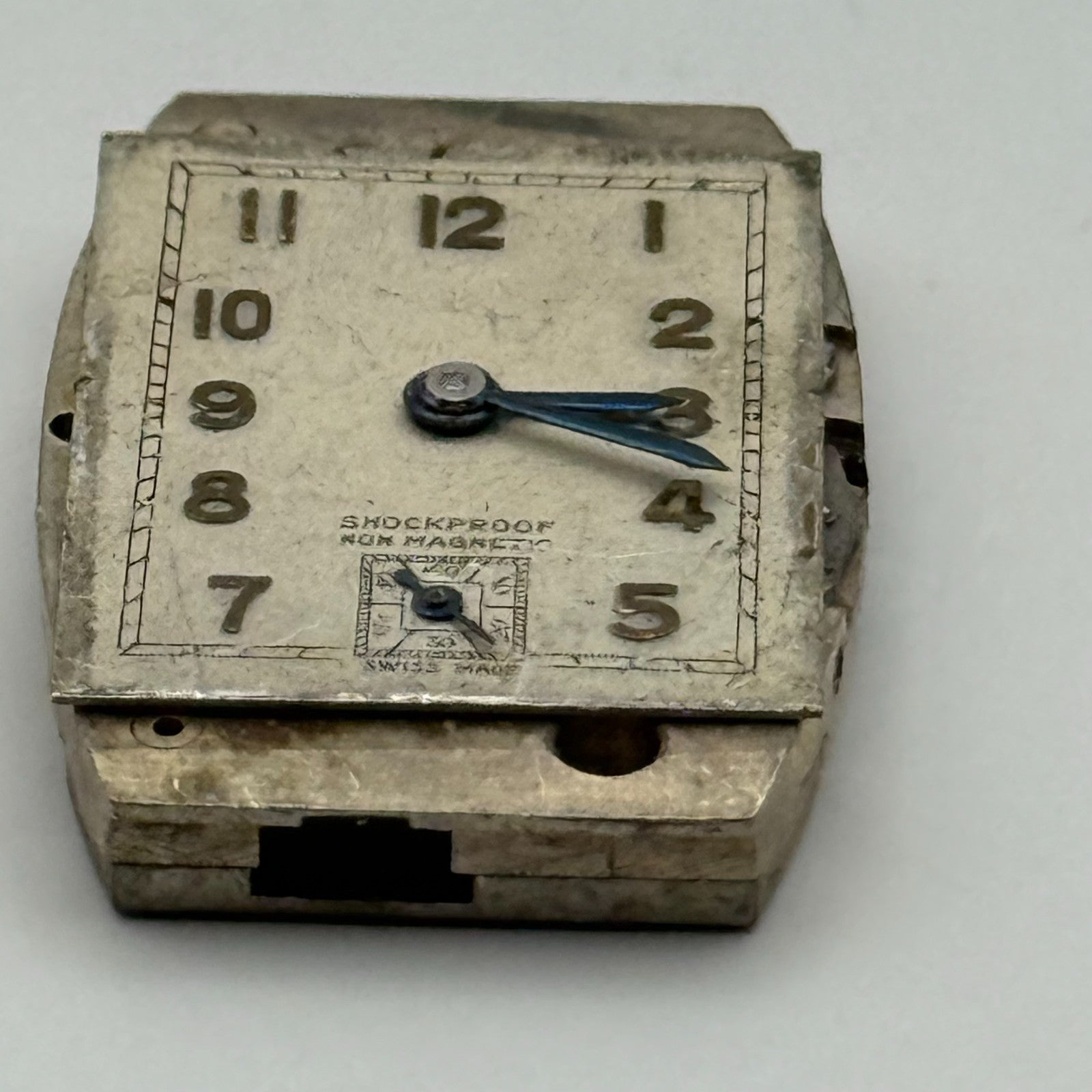 Marvin 610 Tank Tonneau 15 Jewels Watch Movement Manual Wind Parts Repair 17.8mm