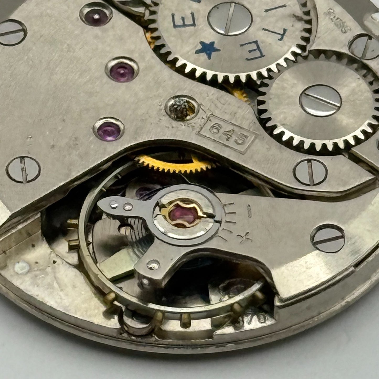 ETA 2370 Everite Watch Movement Manual Wind Vintage Parts Repair 25.9mm
