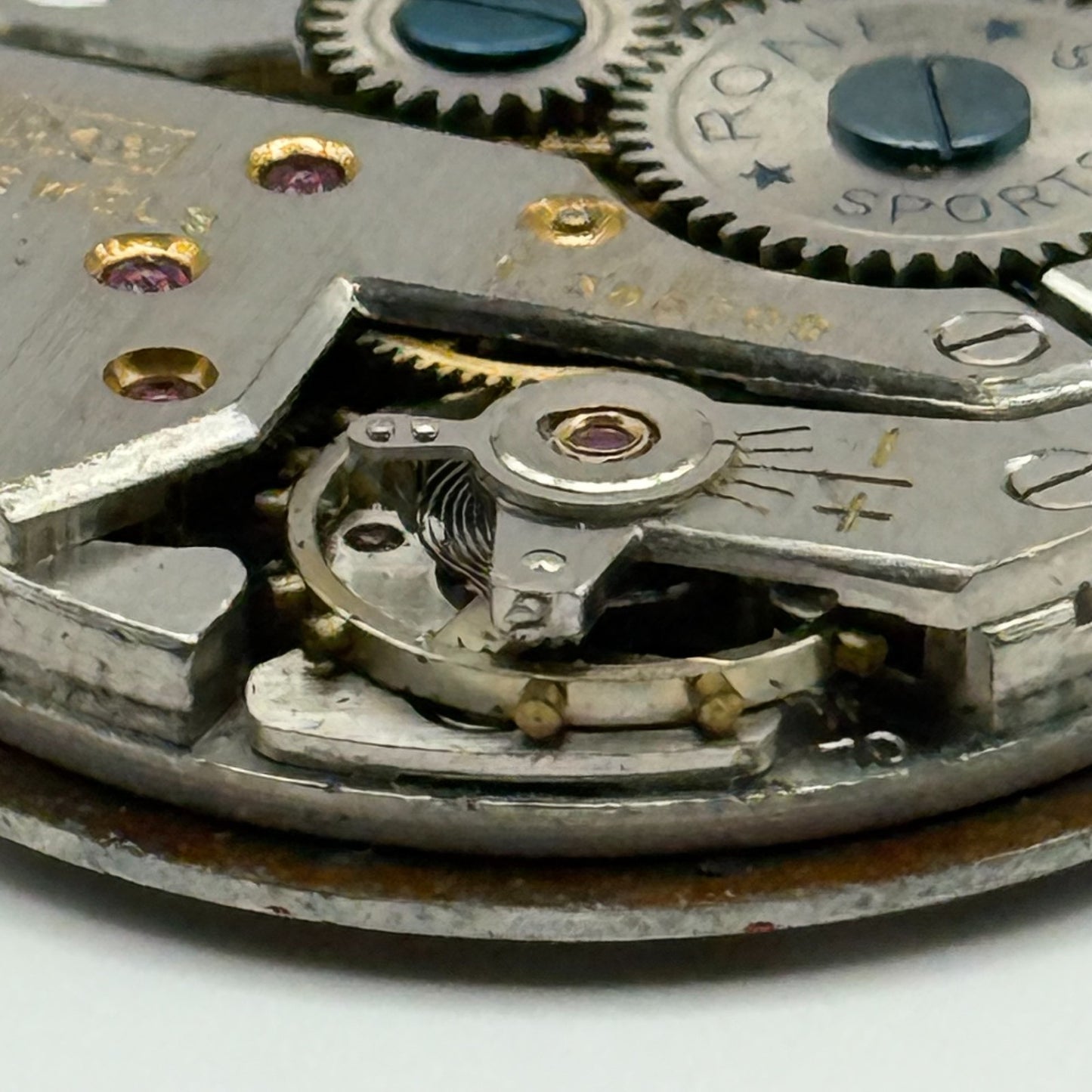 FHF 70 Rone Sportsmans 1046 Watch Movement Manual Wind Vintage Parts 23.5mm